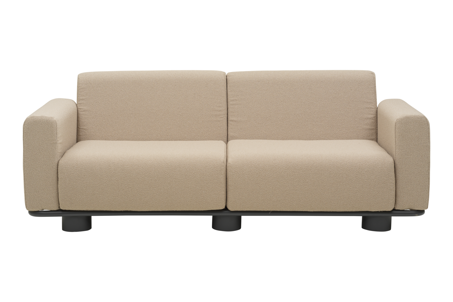 Bolster 2,5-seater sofa Anthracite/Teddy Beige