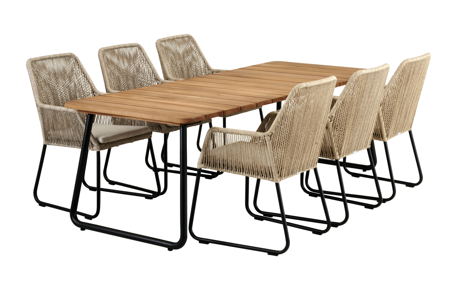 Nolli dining table Black/teak