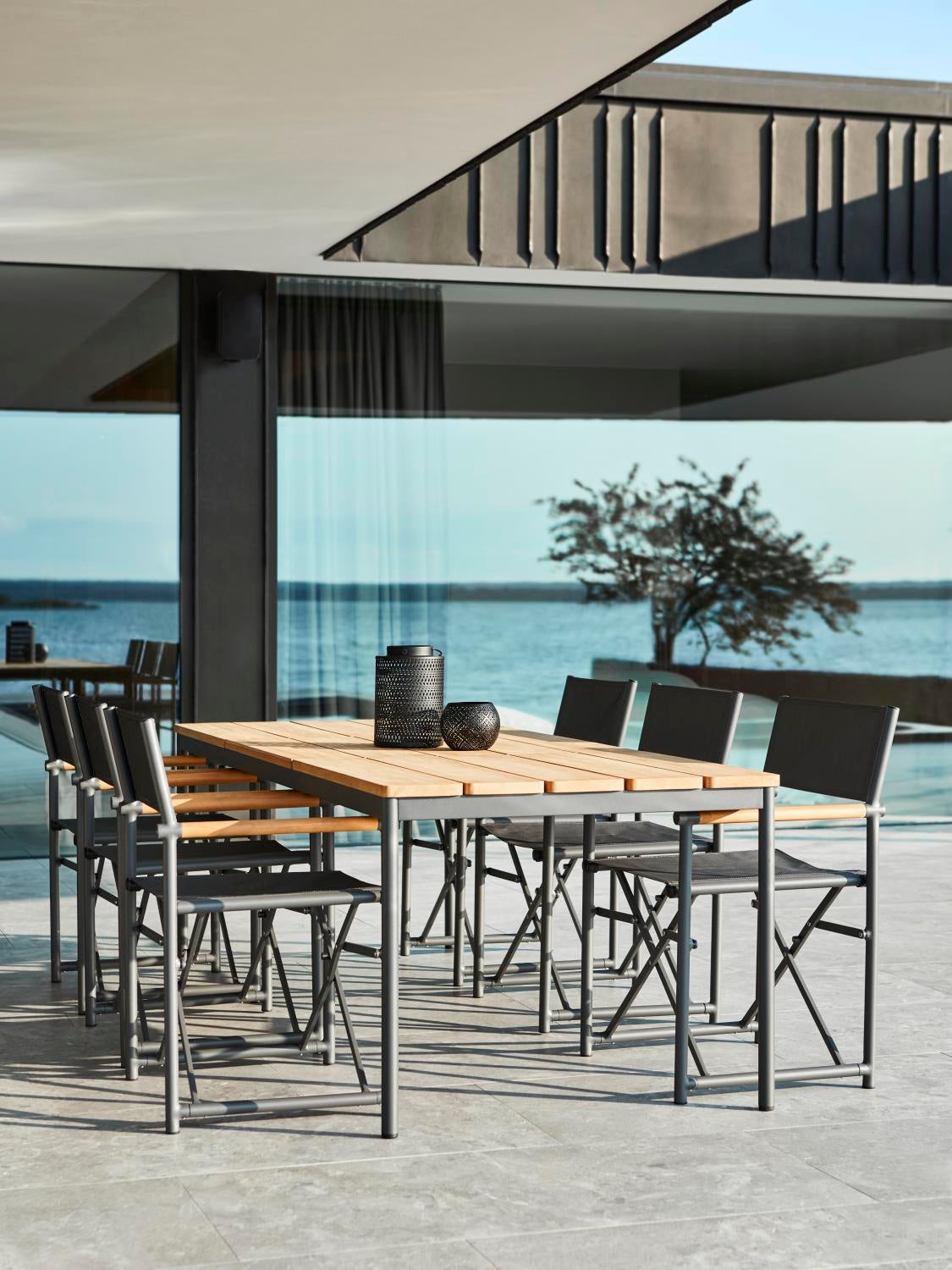 Nox dining table Anthracite/Teak