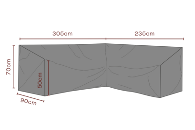 Cover corner sofa Black - Breathable