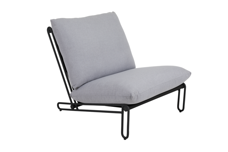 Blixt armchair Black/Sky Grey