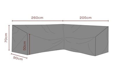 Cover corner sofa Black - Breathable