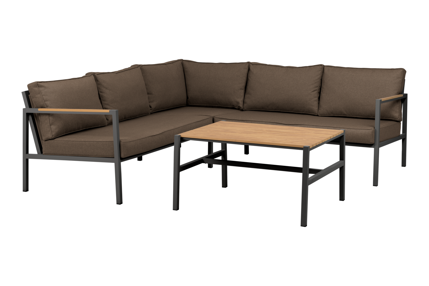 Cap set Anthracite/Brown