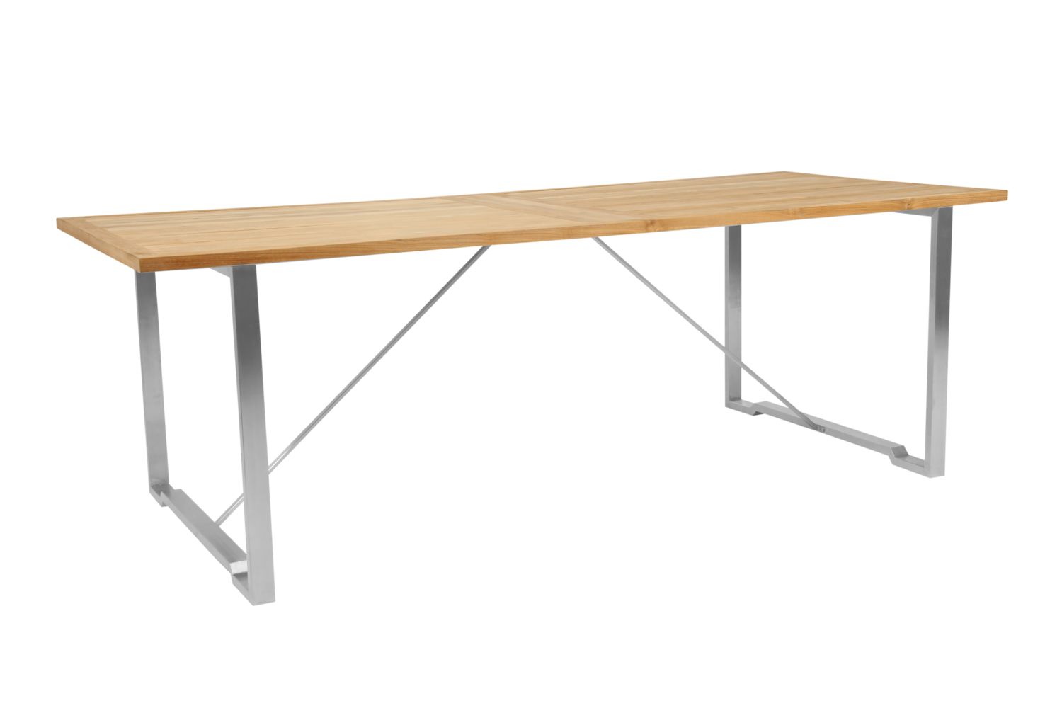 Gotland dining table Silver/teak