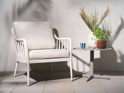 Collier armchair Pearl White/Teddy Beige