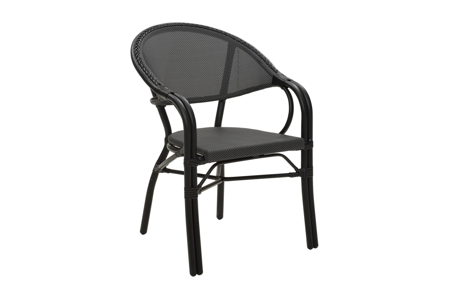Parterre armchair Black/black
