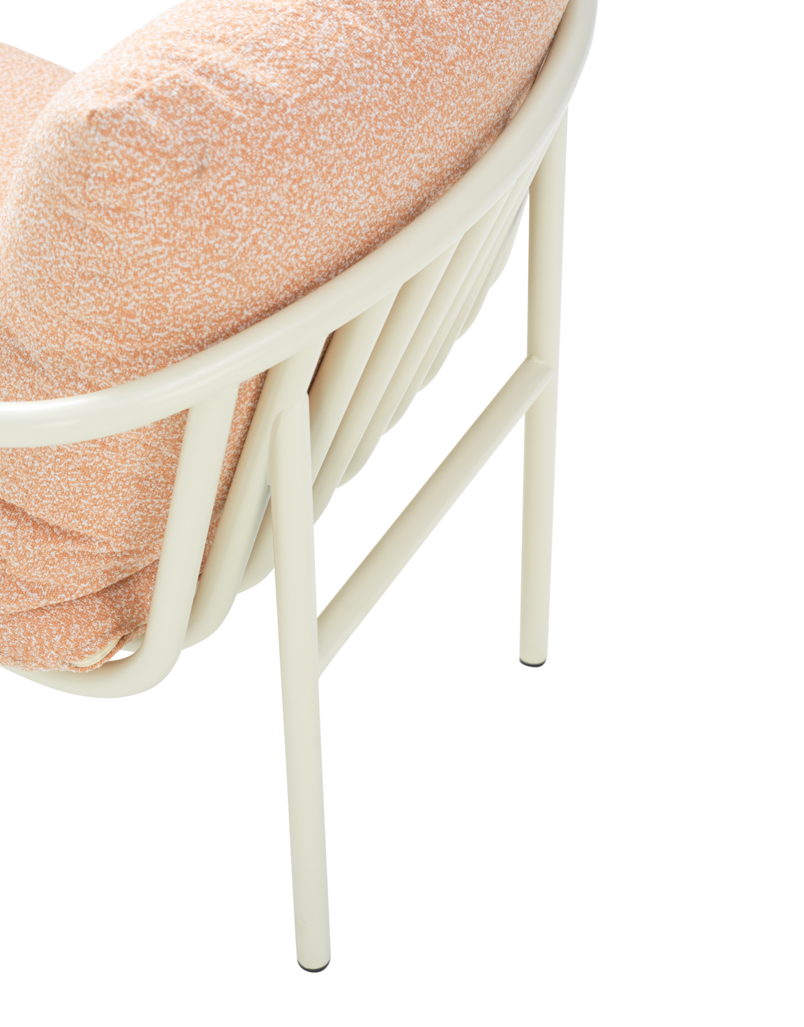 Bendt armchair Pearl White/Teddy Orange