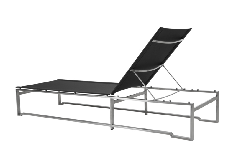 Gotland lounger Grey/black