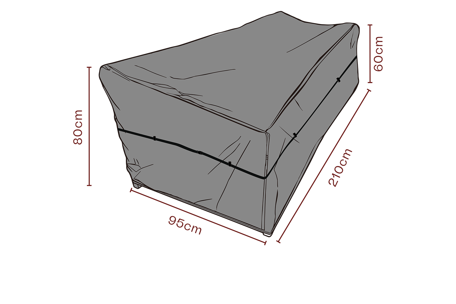 Furniture cover sofa Black - Breathable