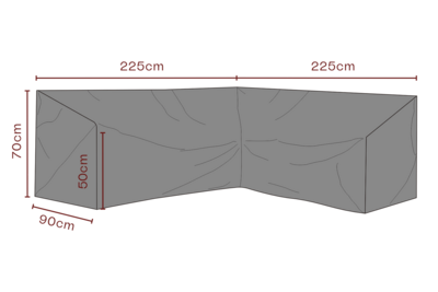 Cover corner sofa Black - Water proof
