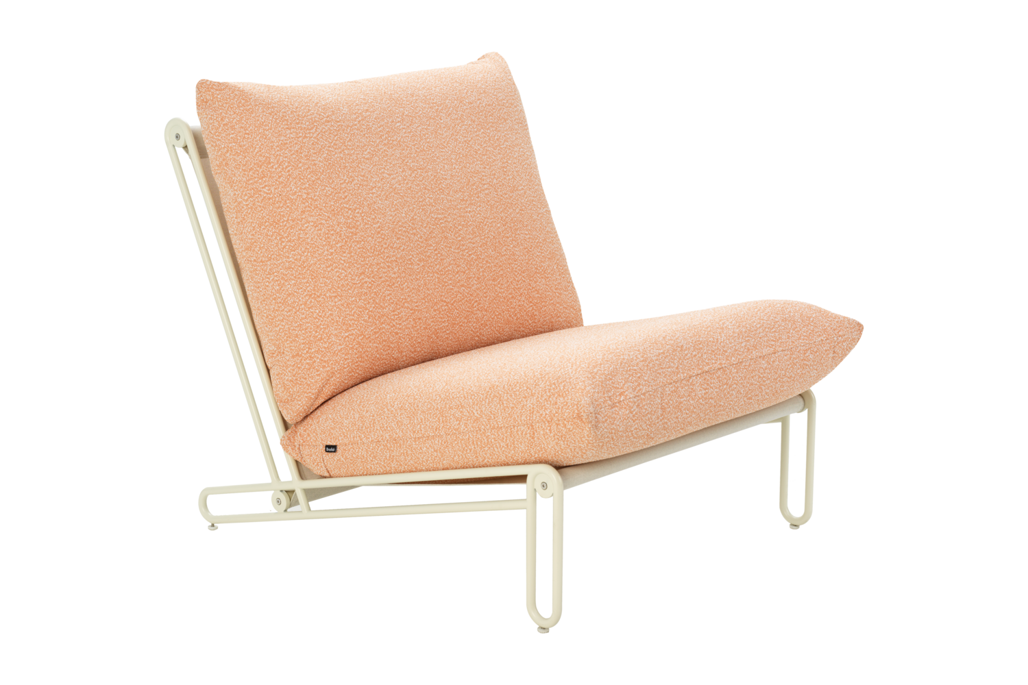 Blixt lounge chair Pearl White/Teddy Orange