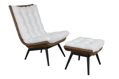 Covelo lounge chair Natural colored/white