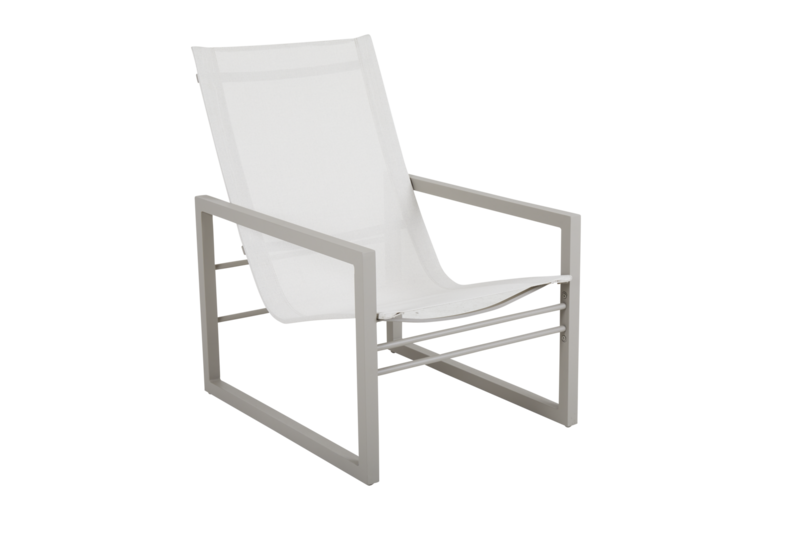 Vevi lounge chair Khaki/white