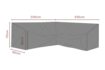 Cover corner sofa Black - Breathable