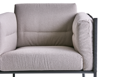 Delux armchair Black/Teddy Beige