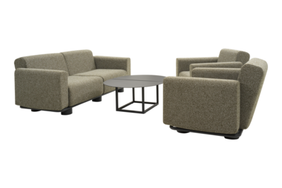 Bolster 2,5-seater sofa Anthracite/Teddy Verde