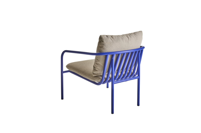 Bendt armchair Indigo Blue/Teddy Beige