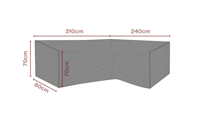 Furniture cover corner sofa Black