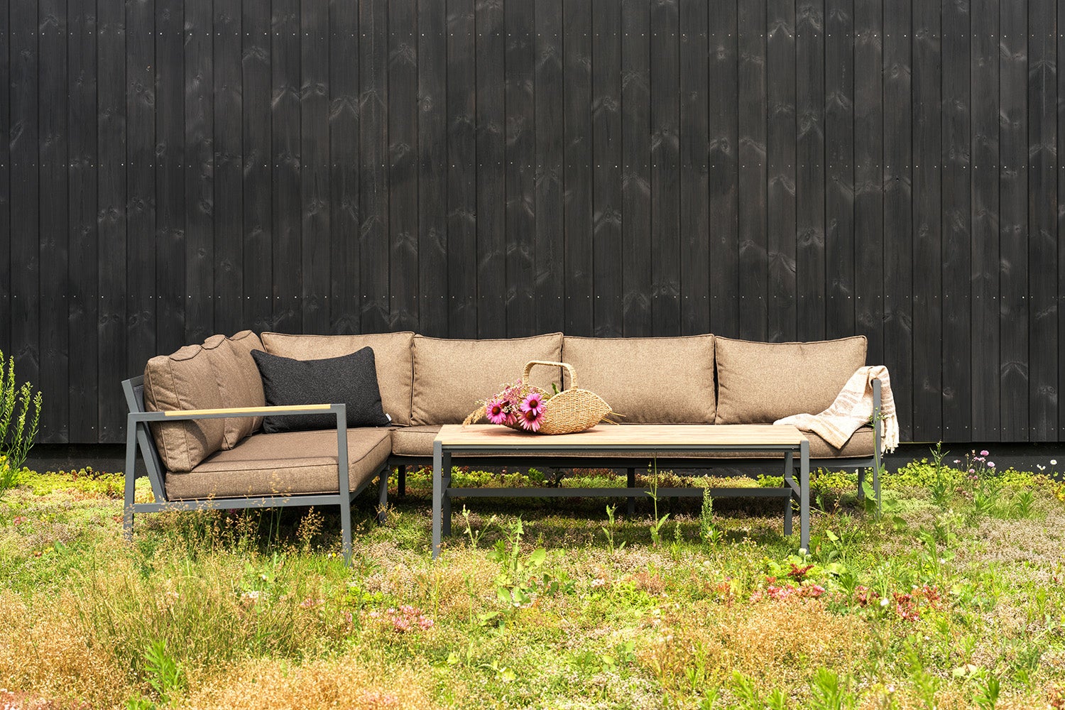 Cap set Anthracite/Brown