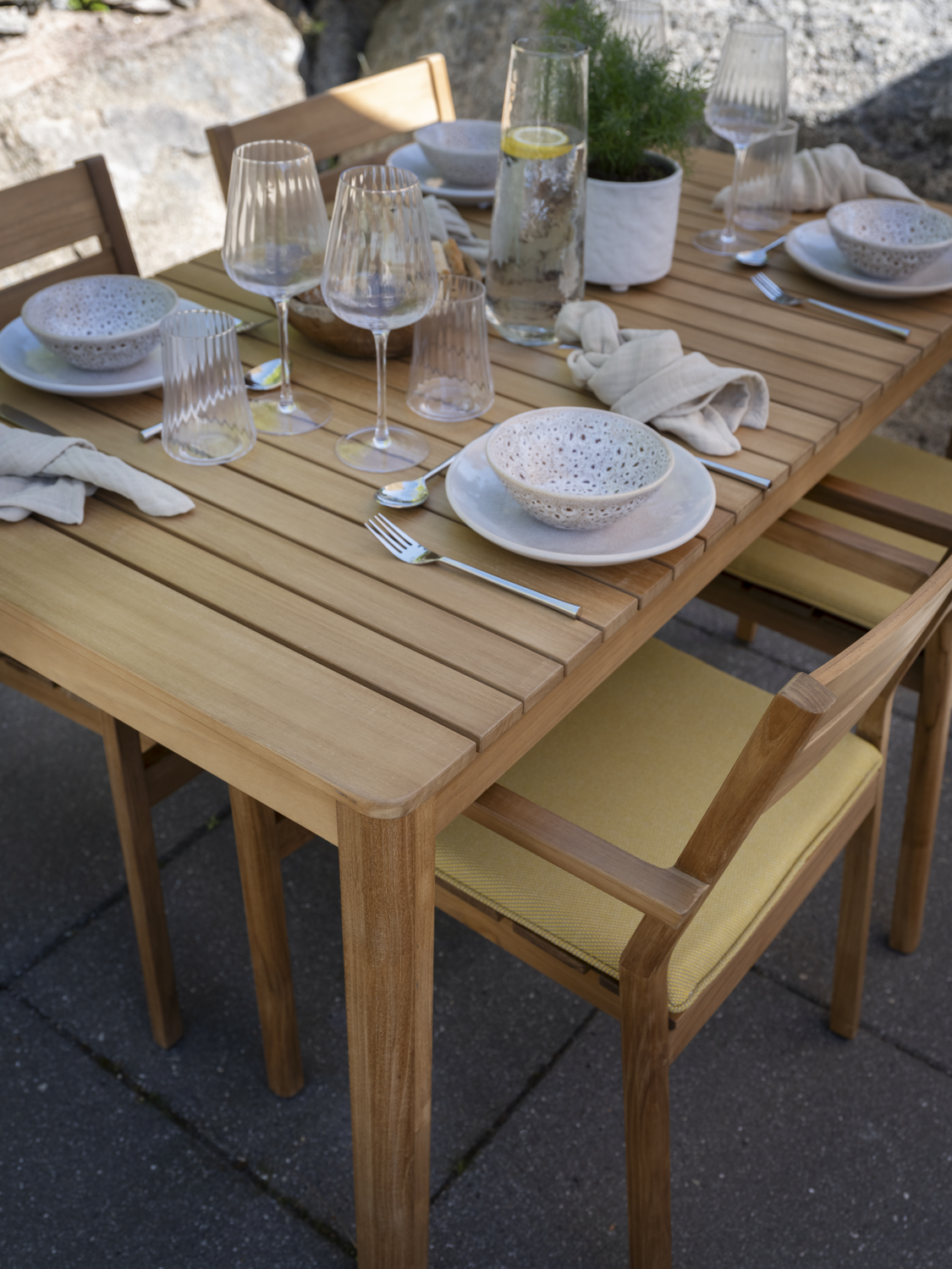 Delia Teak armchair Natural color