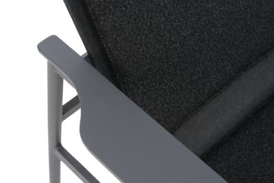 Soro lounge chair Anthracite/Teddy Black