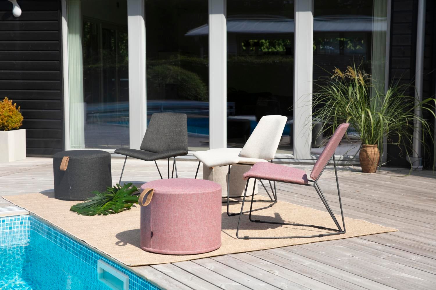 Pollux armchair Anthracite/Sand