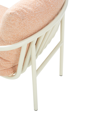 Bendt armchair Pearl White/Teddy Orange