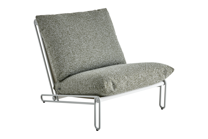 Blixt lounge chair Light Grey/Teddy Verde