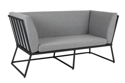 Vence 2-seater sofa Black/Pearl Grey