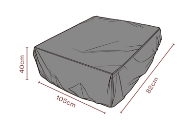 Furniture cover ottoman Black