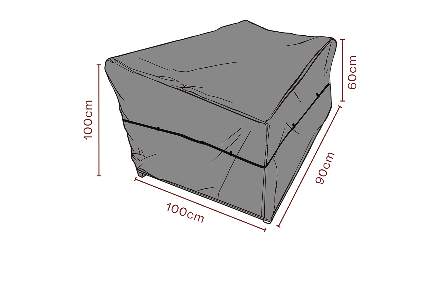 Furniture cover armchair Black - Breathable