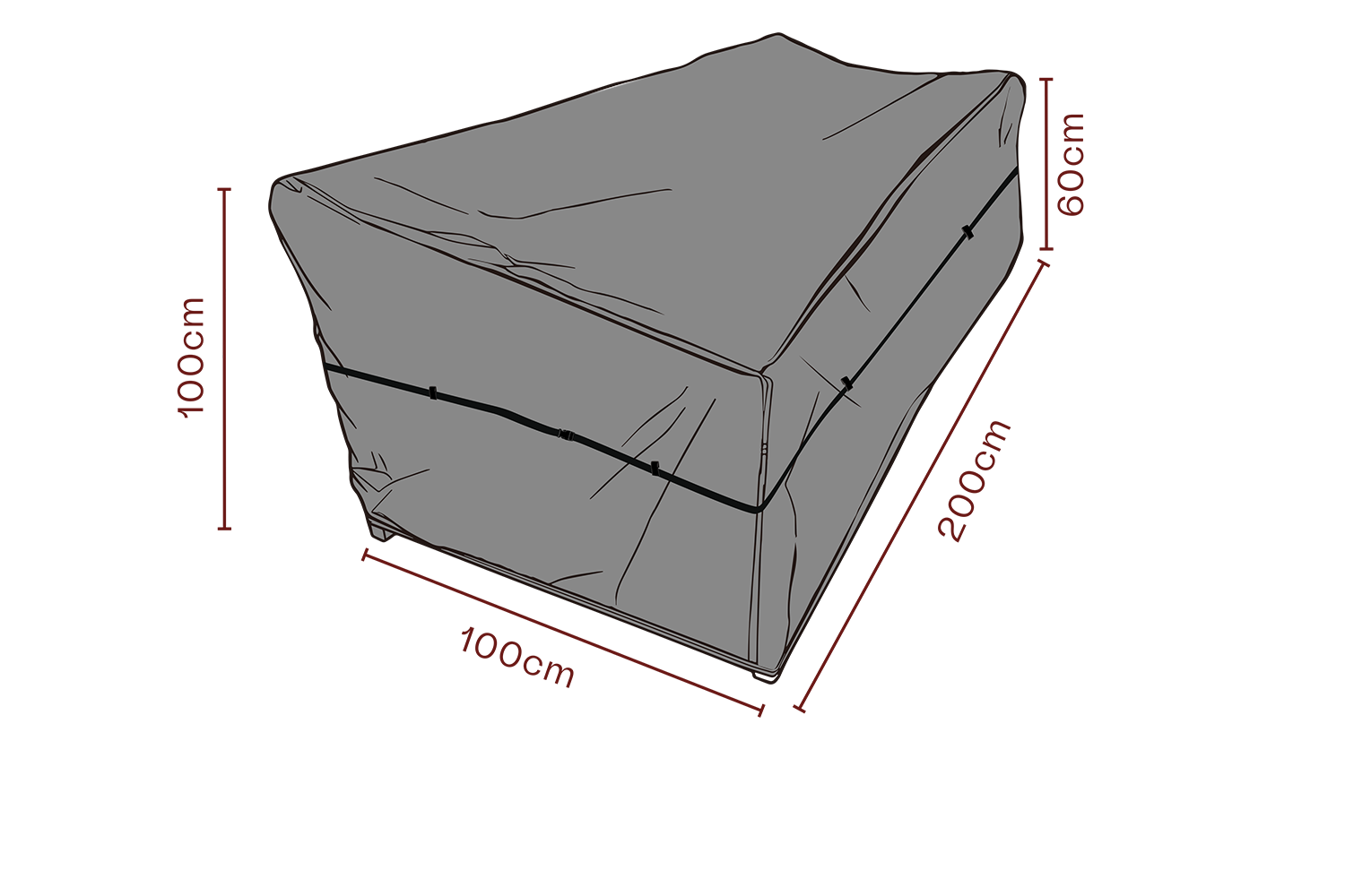 Furniture cover sofa Black - Breathable