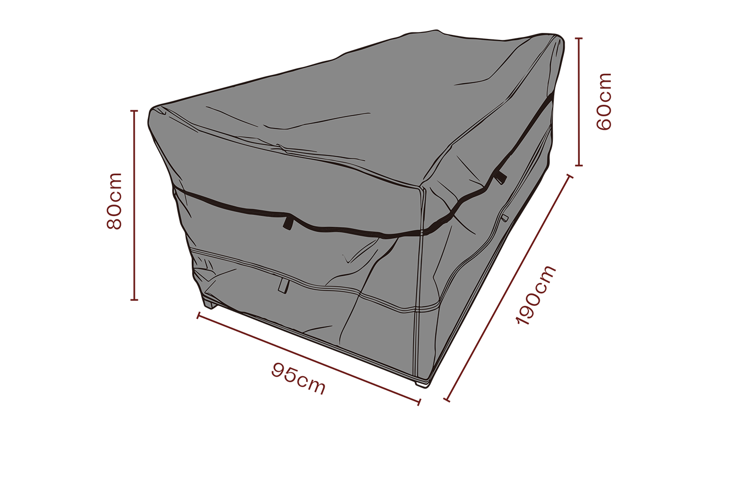 Furniture cover sofa Black - Breathable