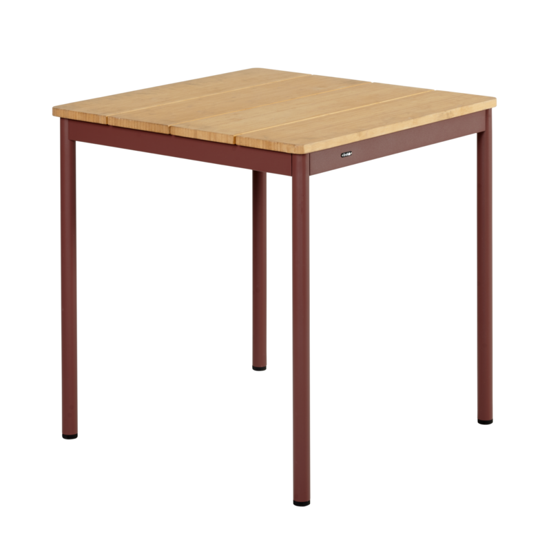 Nox café table Zin Red/Bamboo