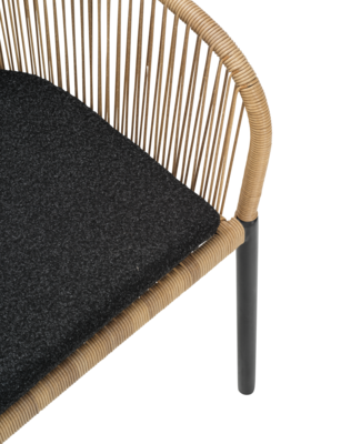 Delta armchair Black/Teddy Black