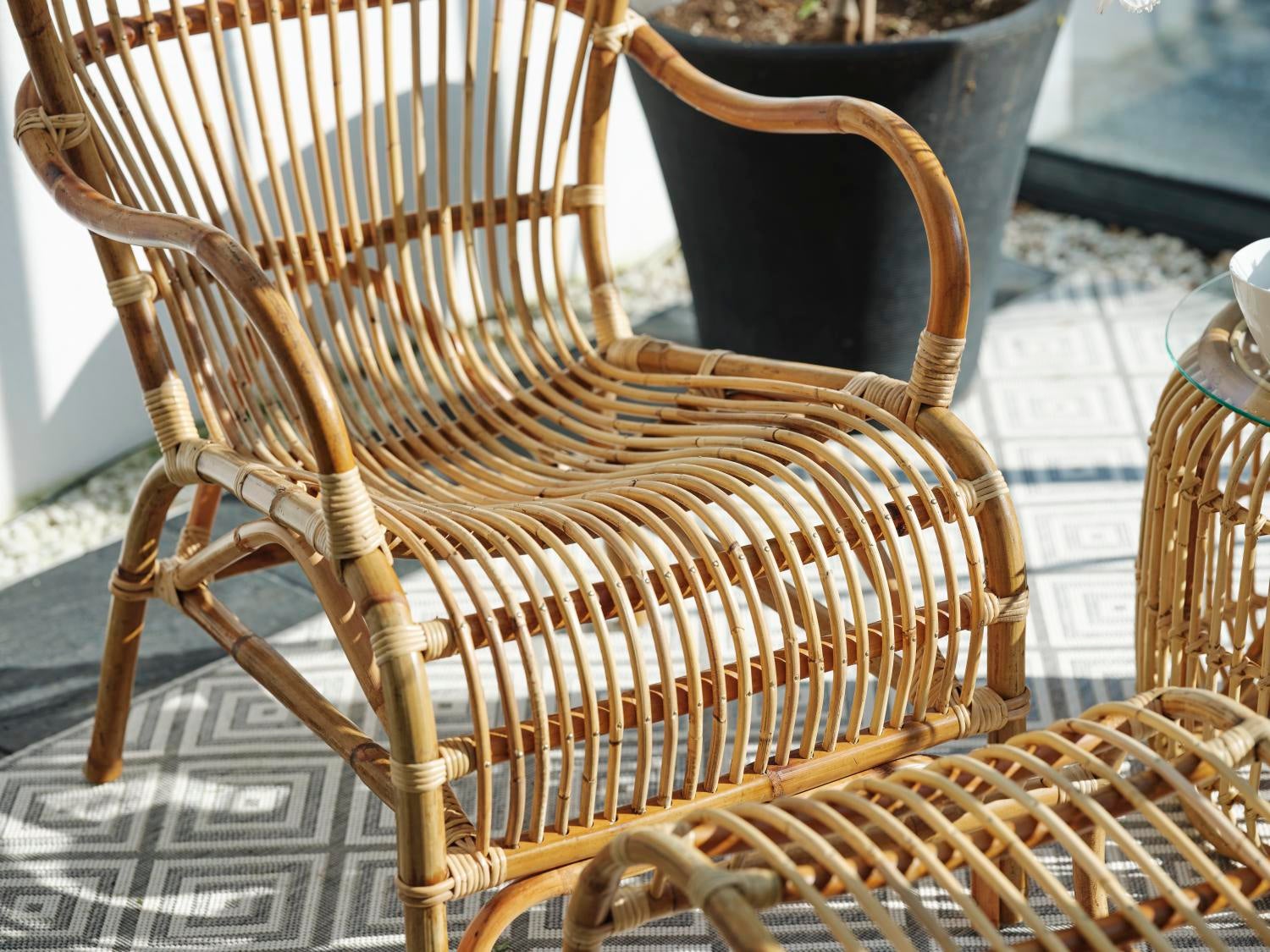 Vallda armchair Natural color