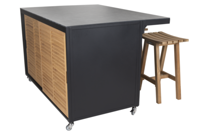 Fornax outdoor Kitchen Black/teak