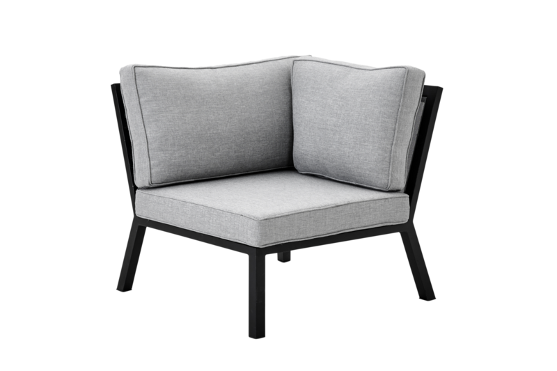 Belfort corner Black/Pearl Grey