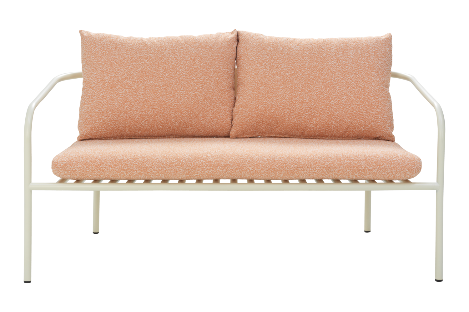 Bendt 2-seater sofa Pearl White/Teddy Orange