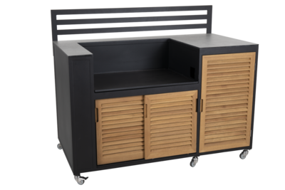 Fornax outdoor Kitchen Black/teak