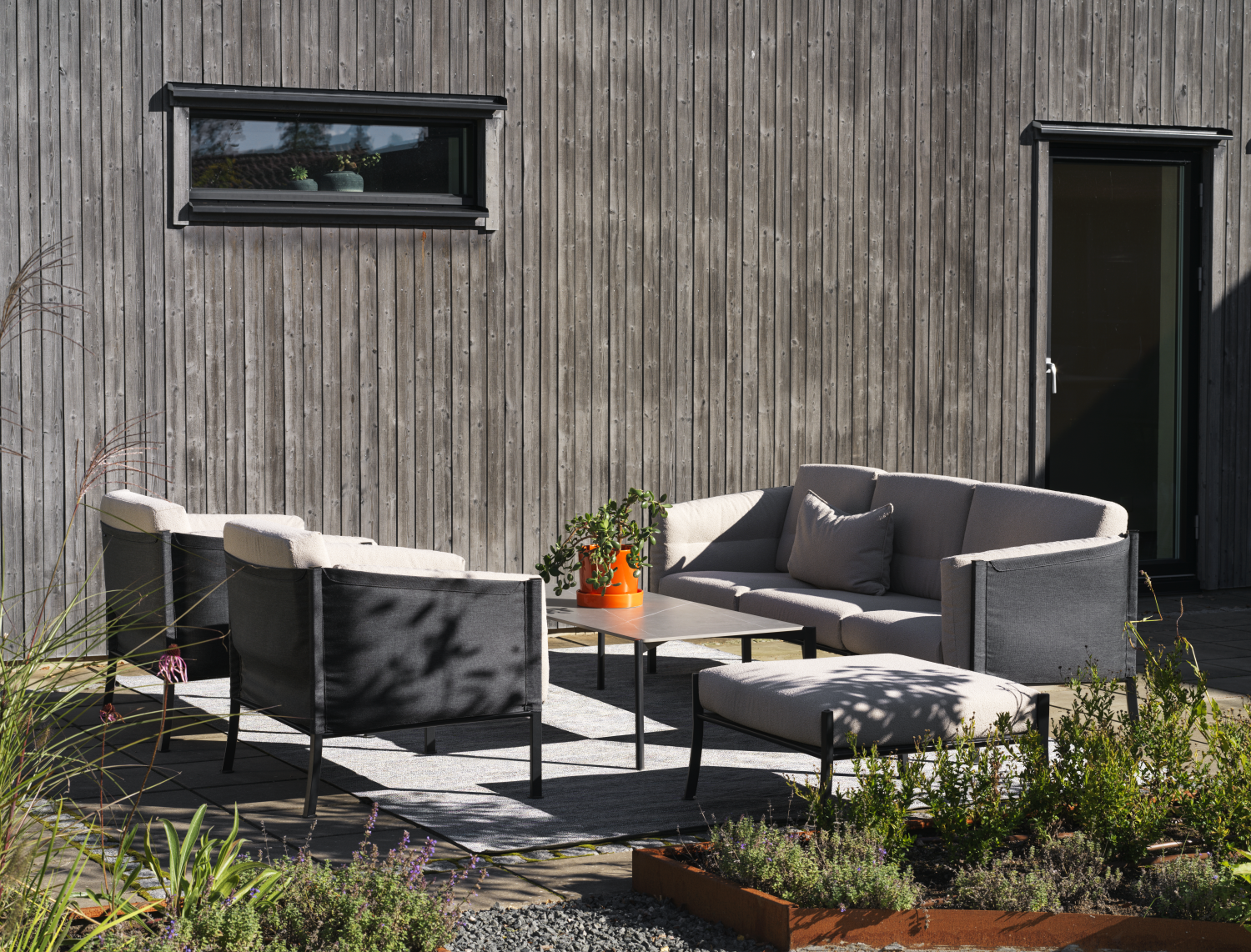 Hallavara coffee table Black/grey