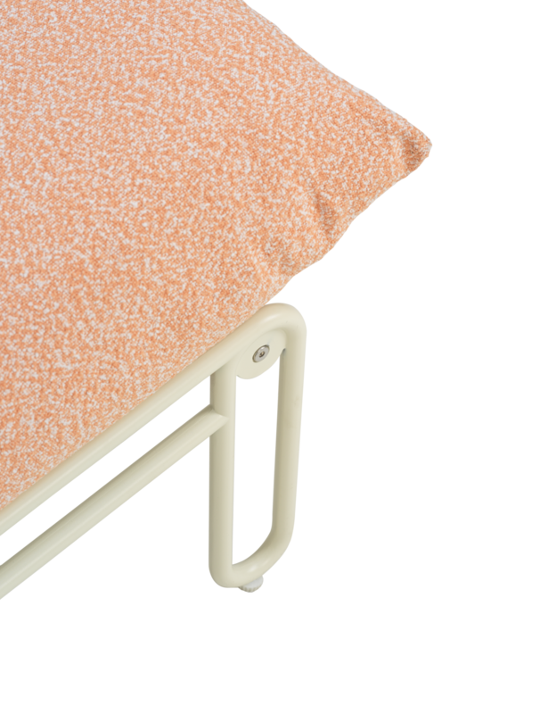 Blixt lounge chair Pearl White/Teddy Orange