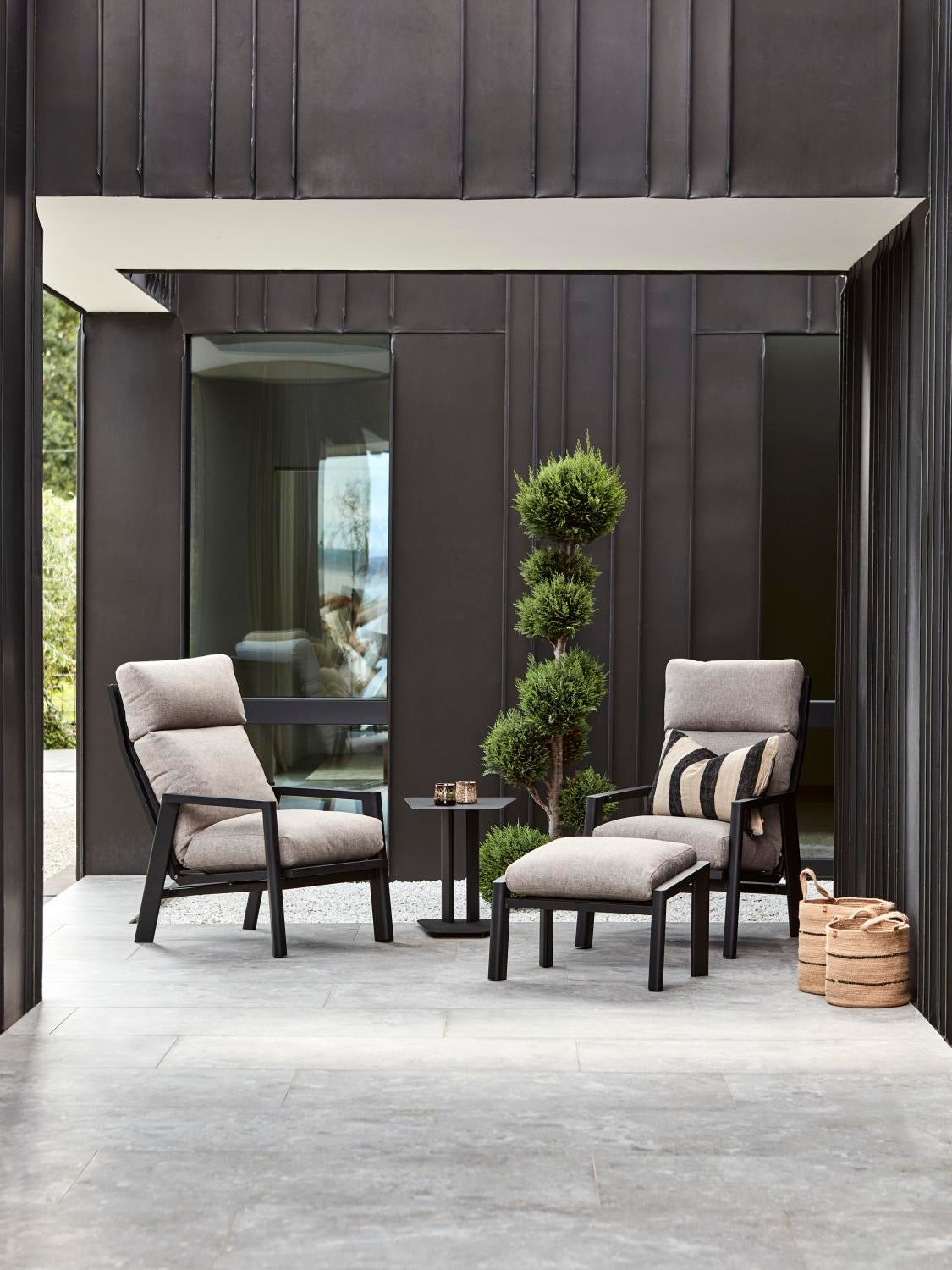 Slide position armchair Black/Ash