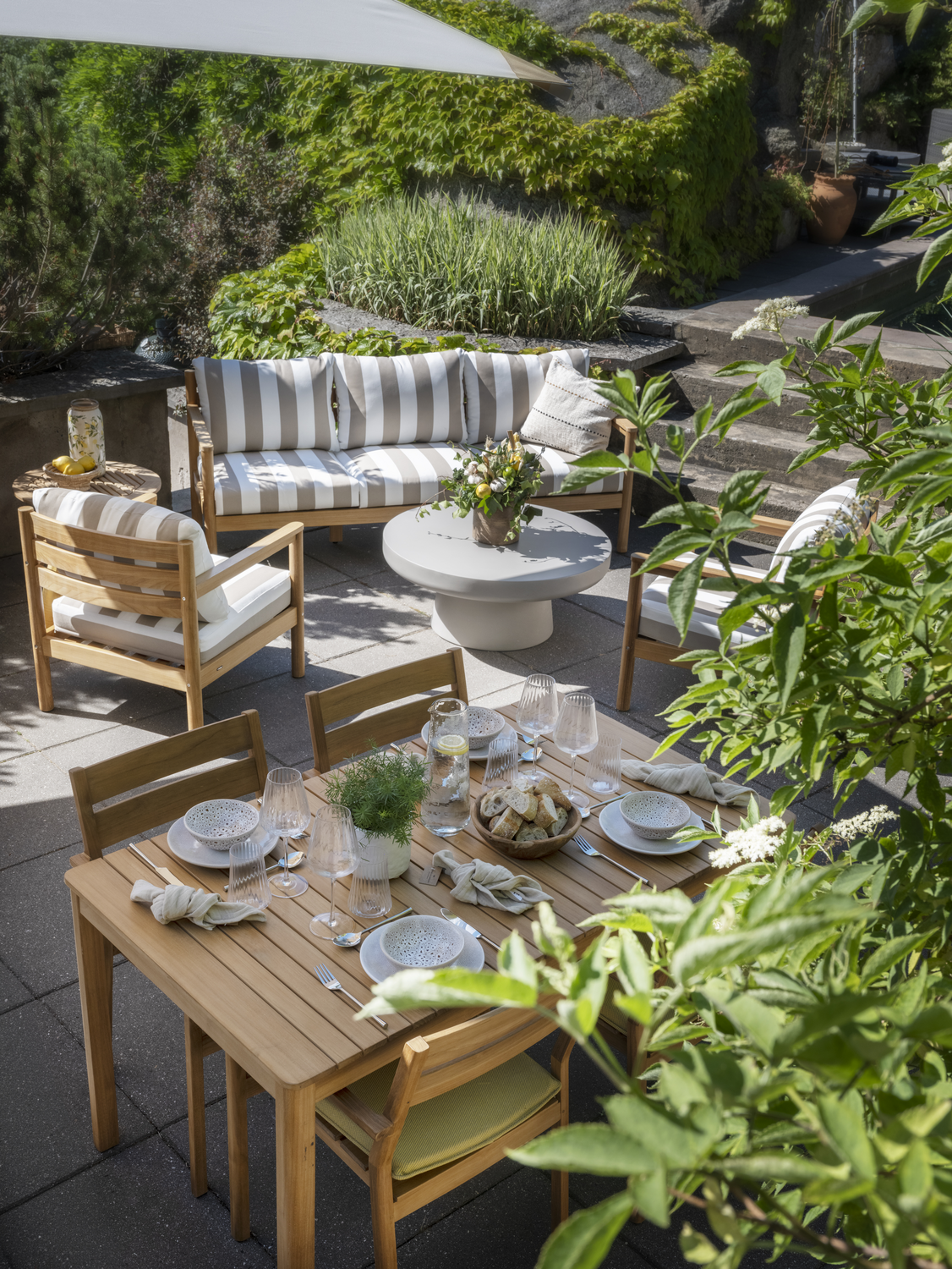 Delia Teak armchair Natural color