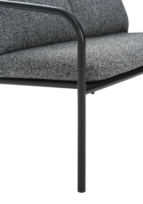 Bendt 2-seater sofa Black/Teddy Ant