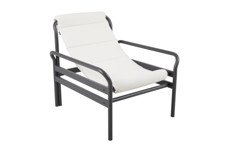 Sling armchair Anthracite/Vanilla White