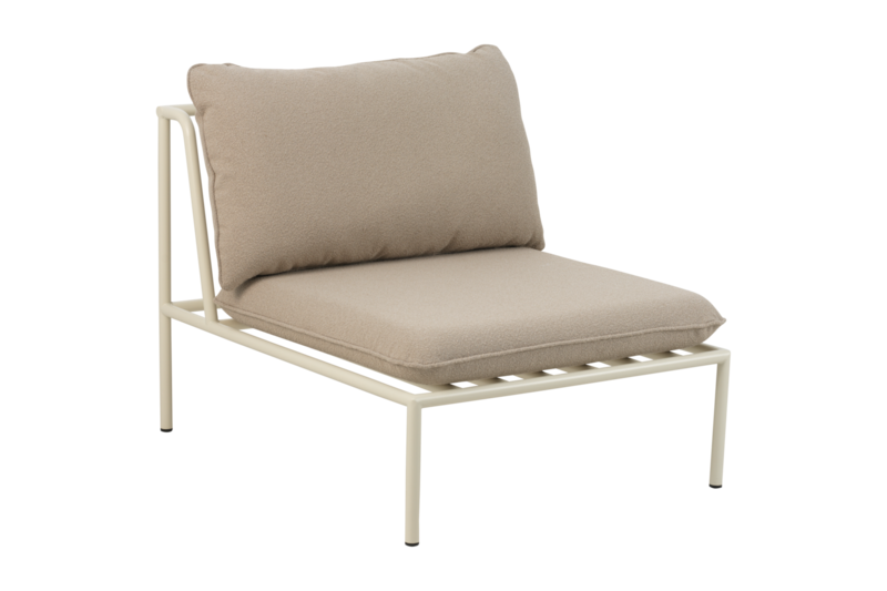 Collier center piece Pearl White/Teddy Beige