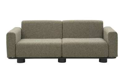 Bolster 2,5-seater sofa Anthracite/Teddy Verde