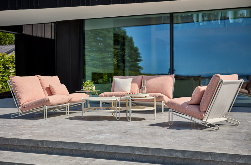 Blixt coffee table Pearl white