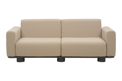 Bolster 2,5-seater sofa Anthracite/Teddy Beige